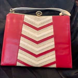 Vintage candy stripe evening bag